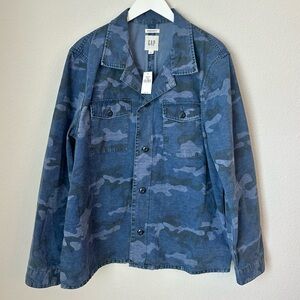 GAP Blue Camouflage Military Jacket